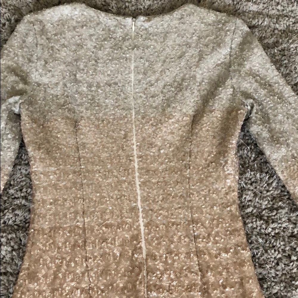 Ombré Gold Sequin Dress Sz 4 - Picture 5 of 9